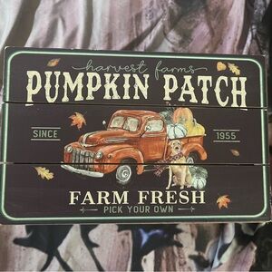Vintage Wooden Pumpkin Patch Crate